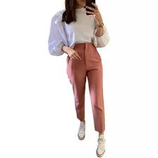 Pantalón De Mujer De Vestir Con Pinzas 