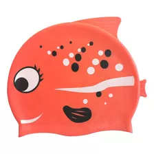 Touca Natação Impermeável Peixinho Infantil Silicone Piscina