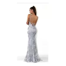 Elegante Vestido De Fiesta Maxi De Tirantes Con Volantes