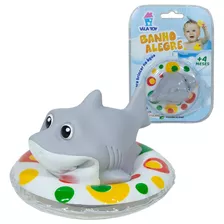 Brinquedo Banho Banheira Piscina Mordedor Tubarão Com Bóia