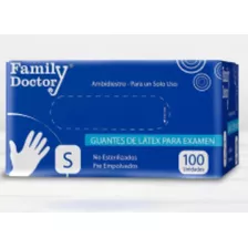 Guantes De Látex Family Doctor Caja Por 100 Unidades