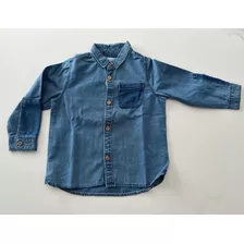 Zara Camisa Jean Bebé Niño Talle 3 A 4 Años, Modelo Chico