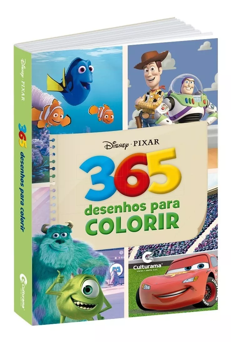 Livro Para Colorir Infantil Com 365 Desenhos Disney Pixar