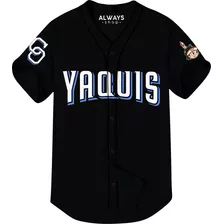 Camisola Jersey Yaquis De Obregon M1 Negro Ch M G Eg 2eg