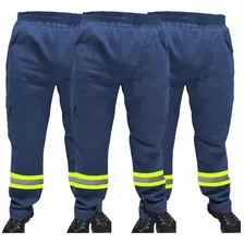 Kit 3calças De Uniforme Tamanho Xgg58-64 Com Faixa Refletiva