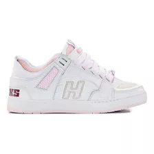 Tênis Hocks Bold Doce Branco Rosa + Brinde