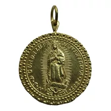 Medalla Oro 18k Virgen De Guadalupe #1275 Bautizo Comunión 