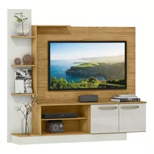 Rack Para Tv Estantes Modular Led Lcd Mesa Living Mueble Color Beige