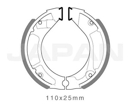 Banda Freno Japan Honda Cb 110 Trasera 010137 Foto 2