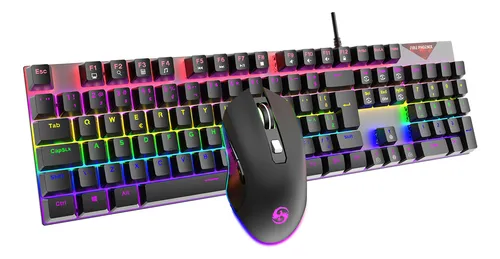 Primeira imagem para pesquisa de kit teclado e mouse mecanico gamer switch blue led rgb t60
