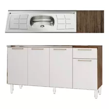 Bajo Mesada Armario Mueble Cocina 4 Puertas + Mesada LG