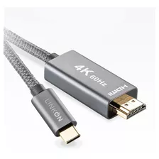 Cable Adaptador Usb C A Hdmi V2.1 4k 60hz Trenzado Oro 2mt