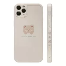 Funda Para iPhone 11 Pro Max 6.5 Silicona Beige Osito