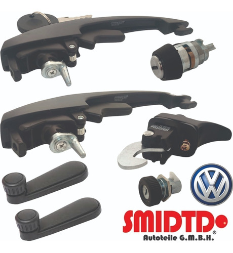 Kit Chapas Manijas Estribos Negras Vw Sedan 1.6 93-04 Vocho Foto 4