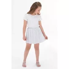 Conjunto Infantil Menina Blusa + Saia Com Short Por Baixo