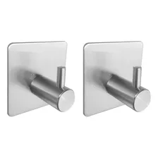 Percha Autoadhesiva Gancho 90° Baño Acero Inoxidable X2