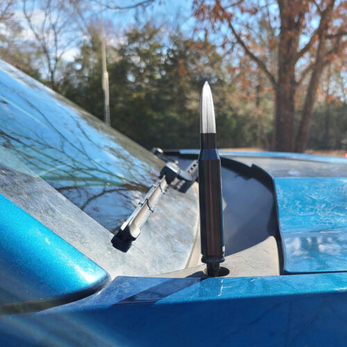 Silver Black Bullet Antena Mast Radio For Chevrolet Silv Oad Foto 9