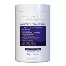 Pó Descolorante Blue Prohall 500g Dust Free Até 9 Tons Tom Azul