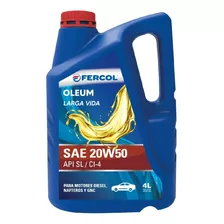 Aceite Multigrado 20w50 Oleum Larga Vida Fercol Bidon 4 Lt