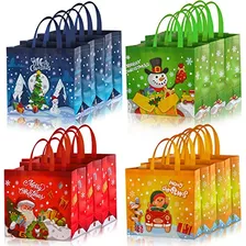 Bolsas De Regalo De Navidad Asa - Juego De 12 Bolsas Gr...