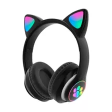 Audífonos Over-ear Gamer Bluetooth Jst-28 Girl Blue Gato Cat