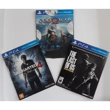 3 Jogos Para Ps4 Uncharted 4, Good Of War E The Last Of Us