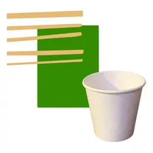 Copo Papel Branco 80ml - Cx 500 Unidades 100% Biodegradável