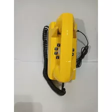 Telefone Tijolinho De Parede Digital Cor Amarelo