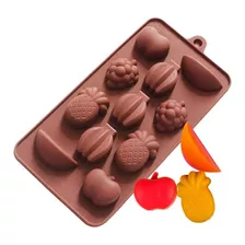 Forma Molde De Silicone Bombom Frutas Chocolate Trufa Pascoa