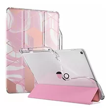 Funda Protector Antigolpe Apple iPad De 10.2 Rosa Y Blanco