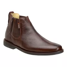 Botina Country Masculina Couro Elástico Lateral Zebu 62020