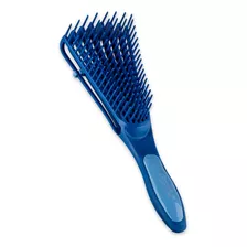 Cepillo Desenredante Anti Frizz Caracol Rulos Dompel Color Azul