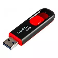 Pendrive Adata C008 64gb 2.0 Preto E Vermelho