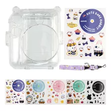 Kit Funda Transparente Para Instax Mini 12 Con Calcomanías