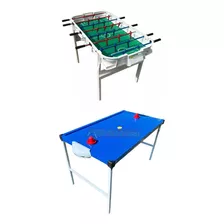 Metegol+ Tejo Metal+ Juego Sapo+ Ping Pong Semi 