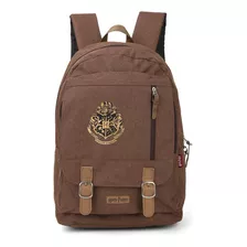 Mochila Escolar P/ Notebook Brasão Hogwarts - Harry Potter Cor Brasão - Marrom