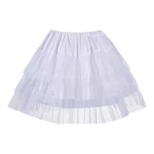 Anágua Saiote Infantil Branco Vestido Festa Menina Daminha 