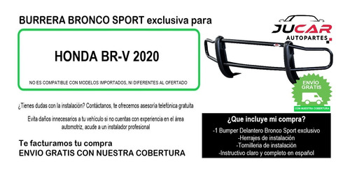 Bumper Delantero Sport Honda Brv 2020 Foto 5