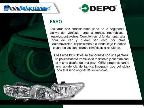 Faro Izq P/foco Xenn Depo Para Hyundai Elantra 17_18 Foto 6