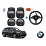 Tapetes 3d Logo Bmw + Cubre Volante X4 2014 A 2021 2022 2023