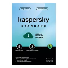 Kaspersky Standard 5 Dispositivos 2 Años (antivirus)