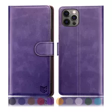 Suanpot Para iPhone 12 Pro Max Funda De Cuero Tipo Billetera