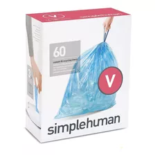 Bolsas De Basura Simplehuman Codigo V Reciclaje 60pz 18l Azu