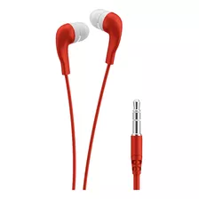 Fone De Ouvido In-ear Com Fio Microfone P2 Controle Chamada Cor Vermelho