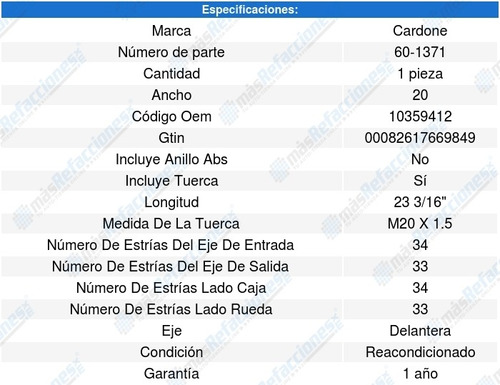 Flecha Homocinetica Delantera Pontiac Pursuit 2.4l L4 2006 Foto 4