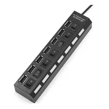 Adaptador Multipuertos Usb 2.0 Hub 7 Entradas Hi-speed