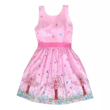 Vestido Mãe Jardim Encantado Rosa Sob Medida Festa Infantil