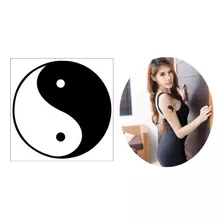 Tatuagem Temporária Yin Yang Asiático Japão 7,5x7,5 Cm