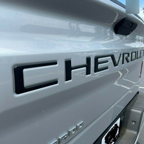 Letras 3d Tapa Trasera Chevrolet Silverado Cheyenne 19-22 Foto 2
