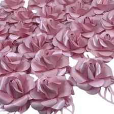 Flores De Papel Para Decoração De Bolo Rosa Perolado 55un